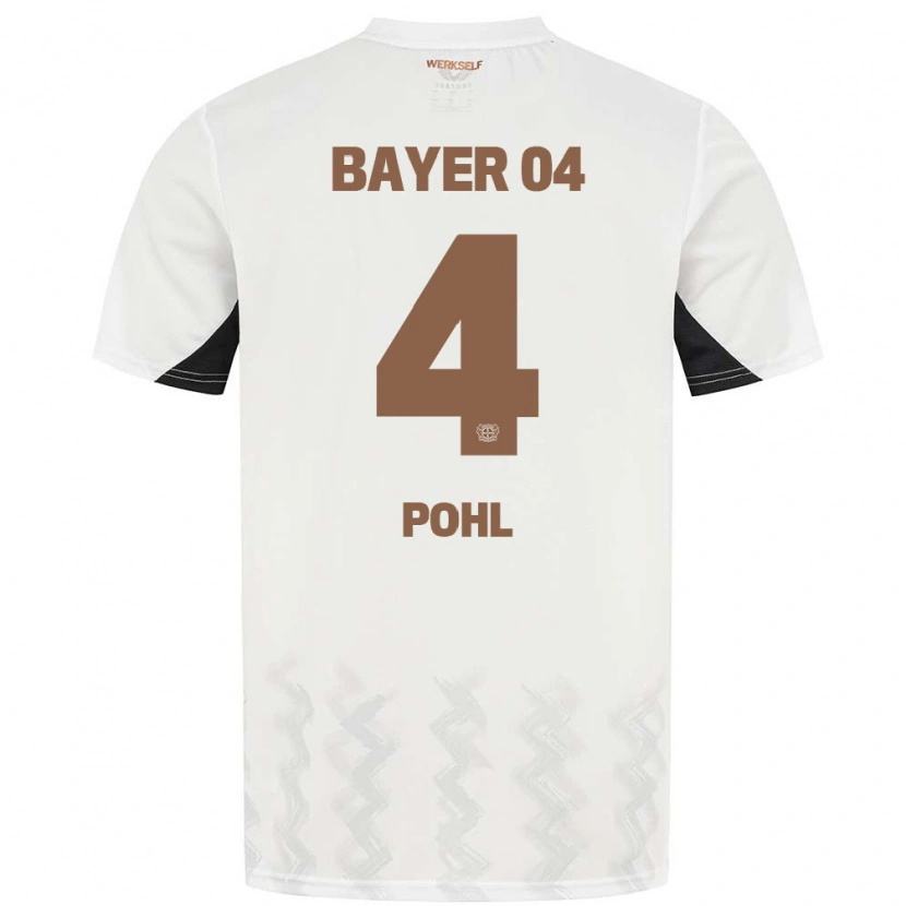 Danxen Herren Ferdinand Pohl #4 Weiß Schwarz Auswärtstrikot Trikot 2024/25 T-Shirt