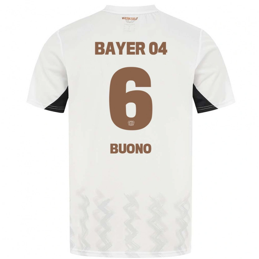 Danxen Herren Francesco Buono #6 Weiß Schwarz Auswärtstrikot Trikot 2024/25 T-Shirt