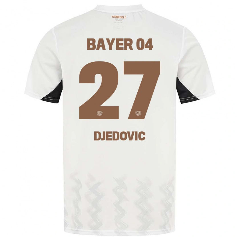 Danxen Herren Seldin Djedovic #27 Weiß Schwarz Auswärtstrikot Trikot 2024/25 T-Shirt