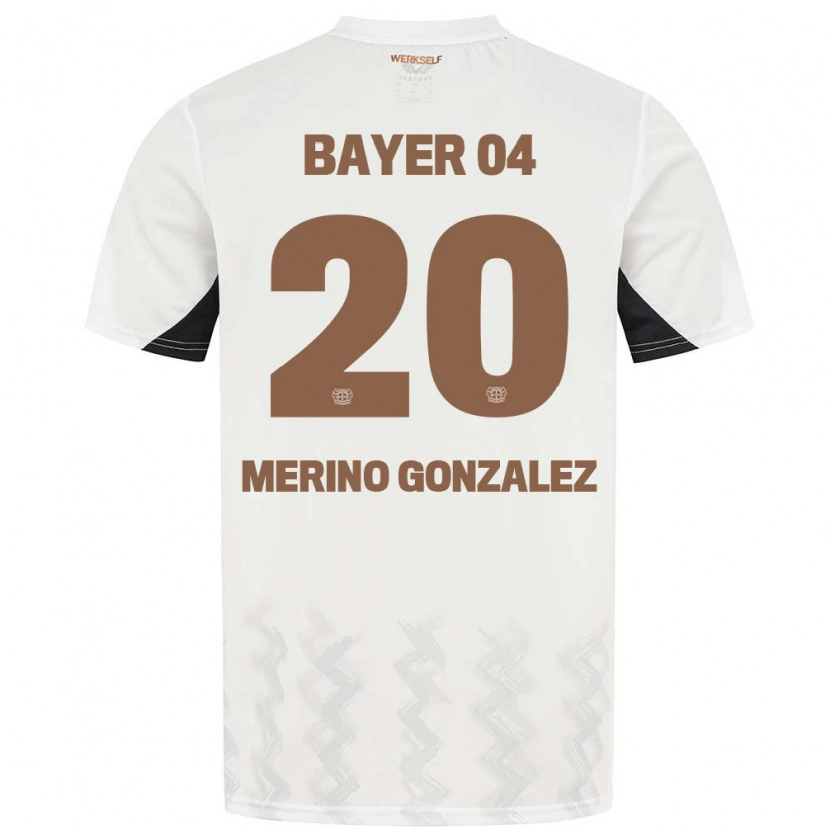 Danxen Herren Estrella Merino Gonzalez #20 Weiß Schwarz Auswärtstrikot Trikot 2024/25 T-Shirt