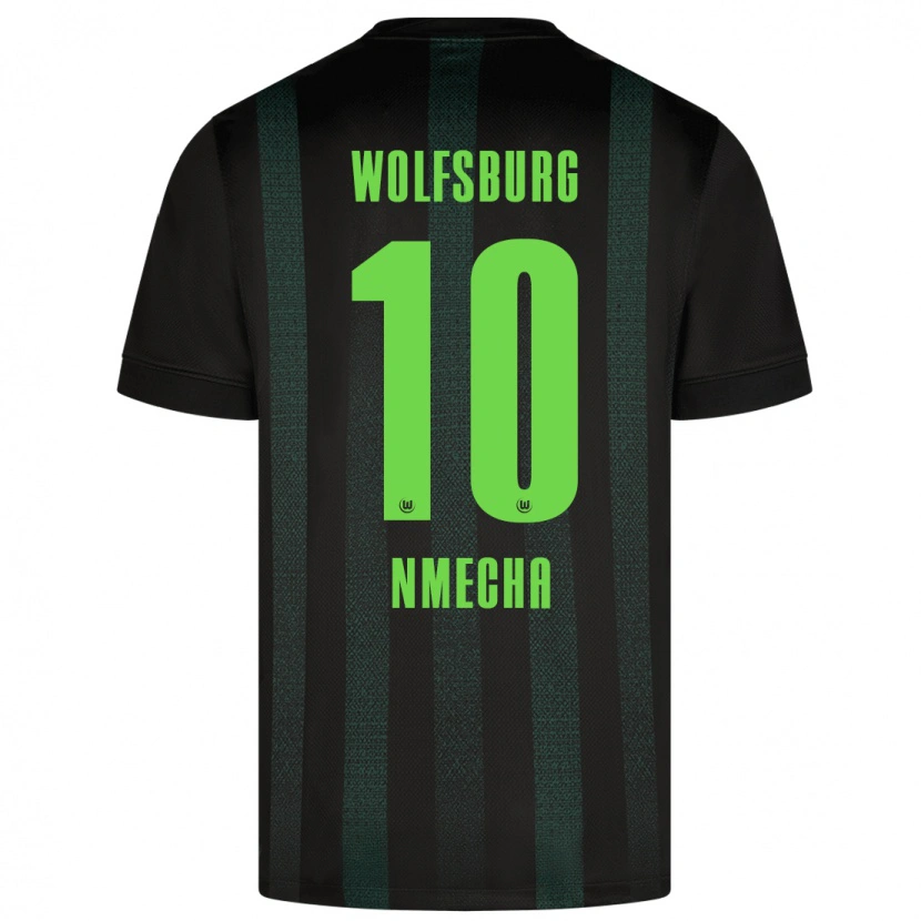 Danxen Herren Lukas Nmecha #10 Dunkelgrün Auswärtstrikot Trikot 2024/25 T-Shirt