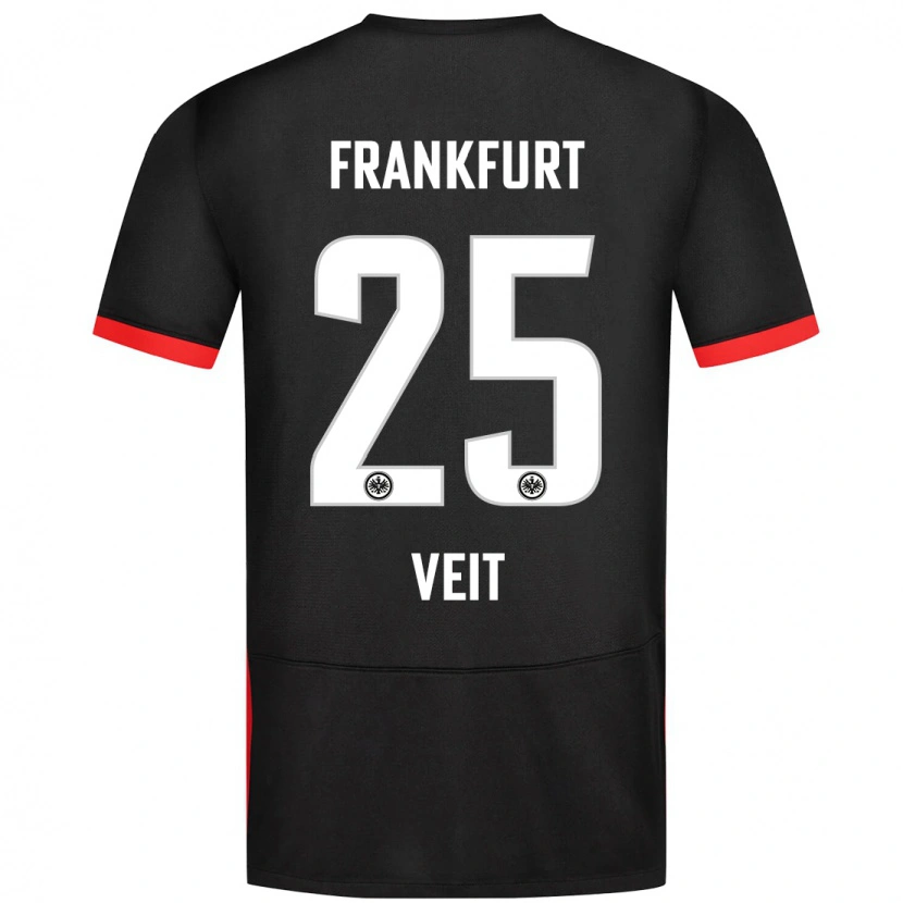 Danxen Herren Jella Veit #25 Schwarz Auswärtstrikot Trikot 2024/25 T-Shirt