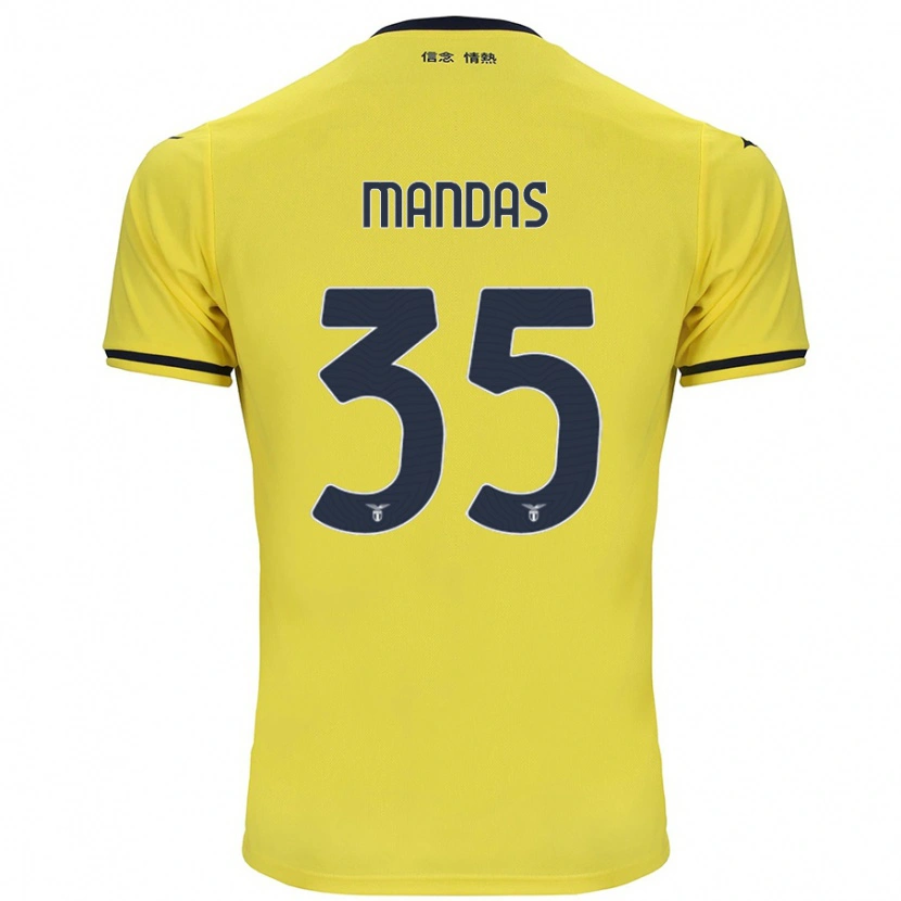 Danxen Herren Christos Mandas #35 Gelb Auswärtstrikot Trikot 2024/25 T-Shirt