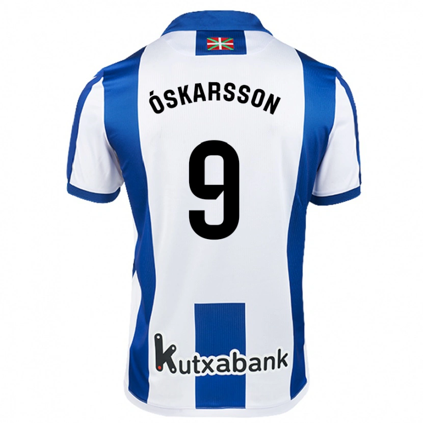 Danxen Herren Orri Óskarsson #9 Weiß Himmelblau Heimtrikot Trikot 2024/25 T-Shirt