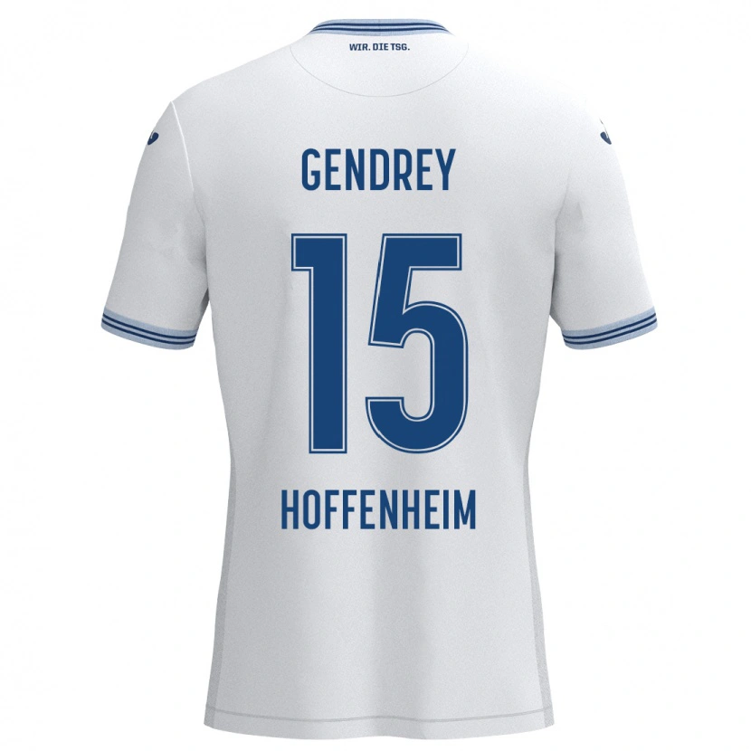 Danxen Herren Valentin Gendrey #15 Weiß Schwarz Auswärtstrikot Trikot 2024/25 T-Shirt