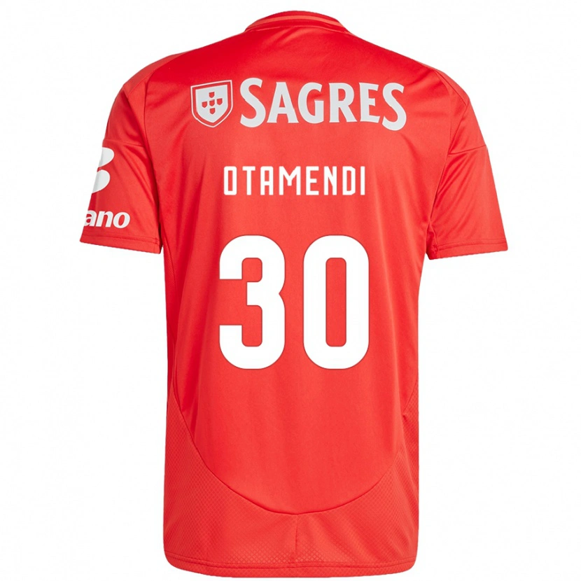 Danxen Damen Nicolás Otamendi #30 Rot Weiß Heimtrikot Trikot 2024/25 T-Shirt