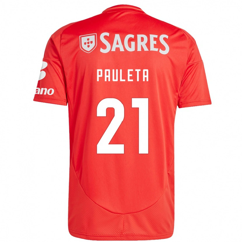 Danxen Damen Pauleta #21 Rot Weiß Heimtrikot Trikot 2024/25 T-Shirt