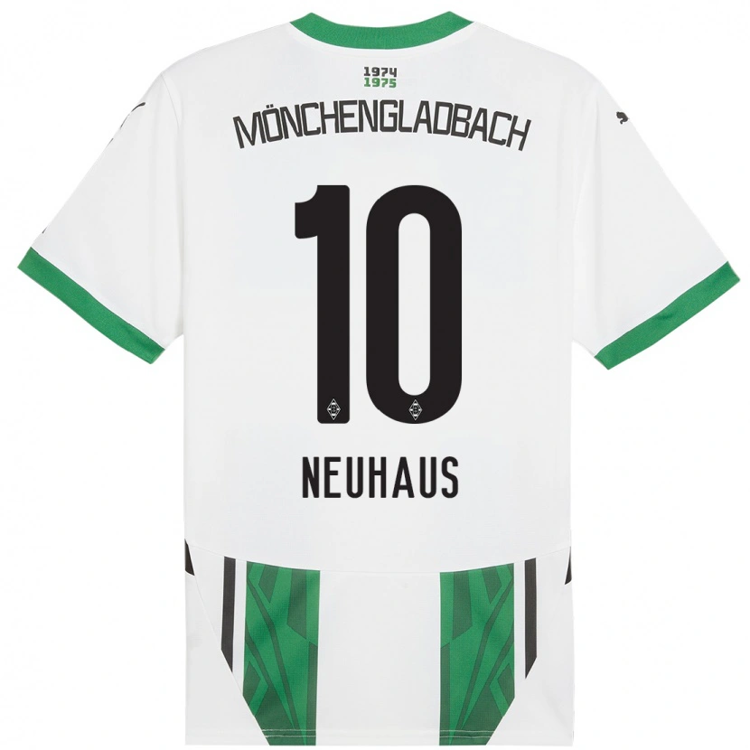 Danxen Damen Florian Neuhaus #10 Weiß Grün Heimtrikot Trikot 2024/25 T-Shirt