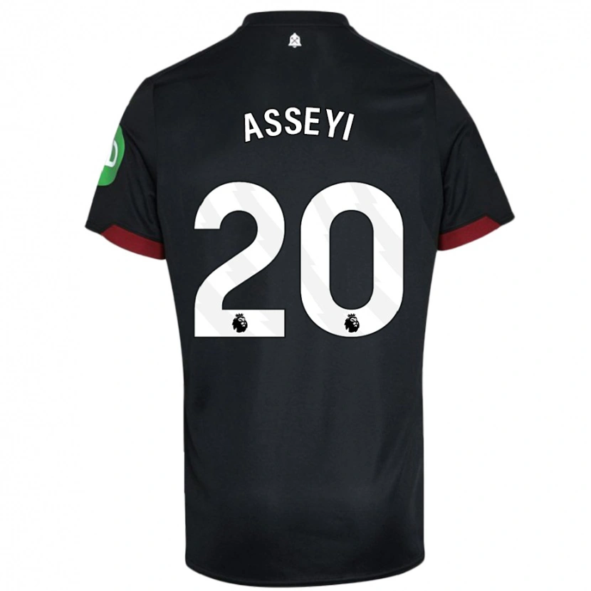 Danxen Damen Viviane Asseyi #20 Schwarz Weiß Auswärtstrikot Trikot 2024/25 T-Shirt