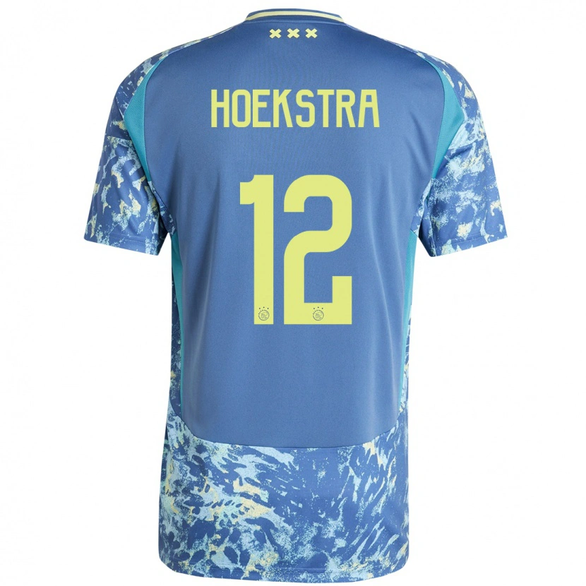 Danxen Damen Isabelle Hoekstra #12 Grau Blau Gelb Auswärtstrikot Trikot 2024/25 T-Shirt