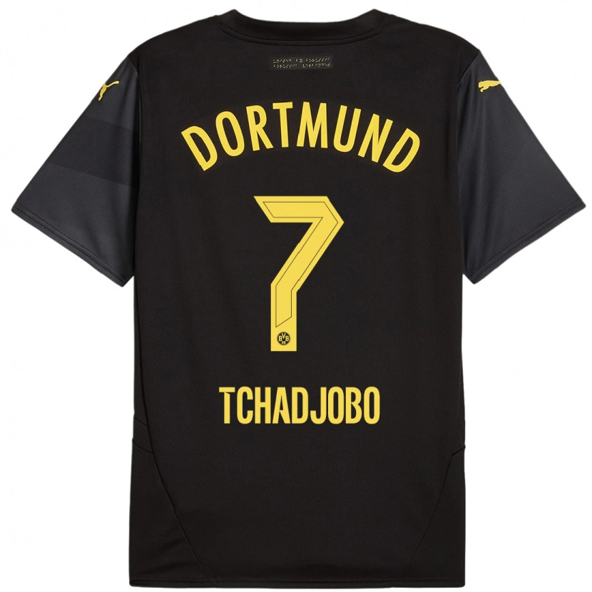 Danxen Damen Dia Tchadjobo #7 Schwarz Gelb Auswärtstrikot Trikot 2024/25 T-Shirt