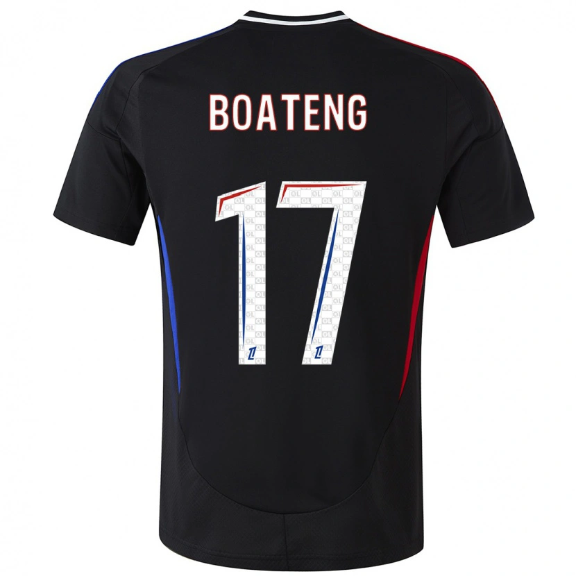 Danxen Damen Jerome Boateng #17 Schwarz Auswärtstrikot Trikot 2024/25 T-Shirt