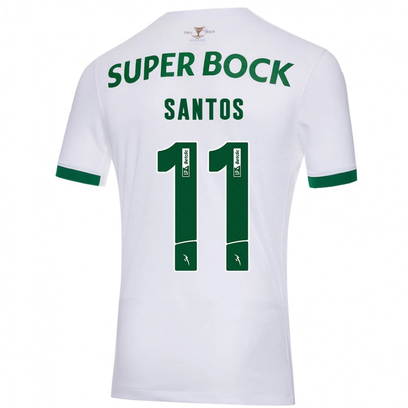 Danxen Damen Nuno Santos #11 Weiß Grün Auswärtstrikot Trikot 2024/25 T-Shirt