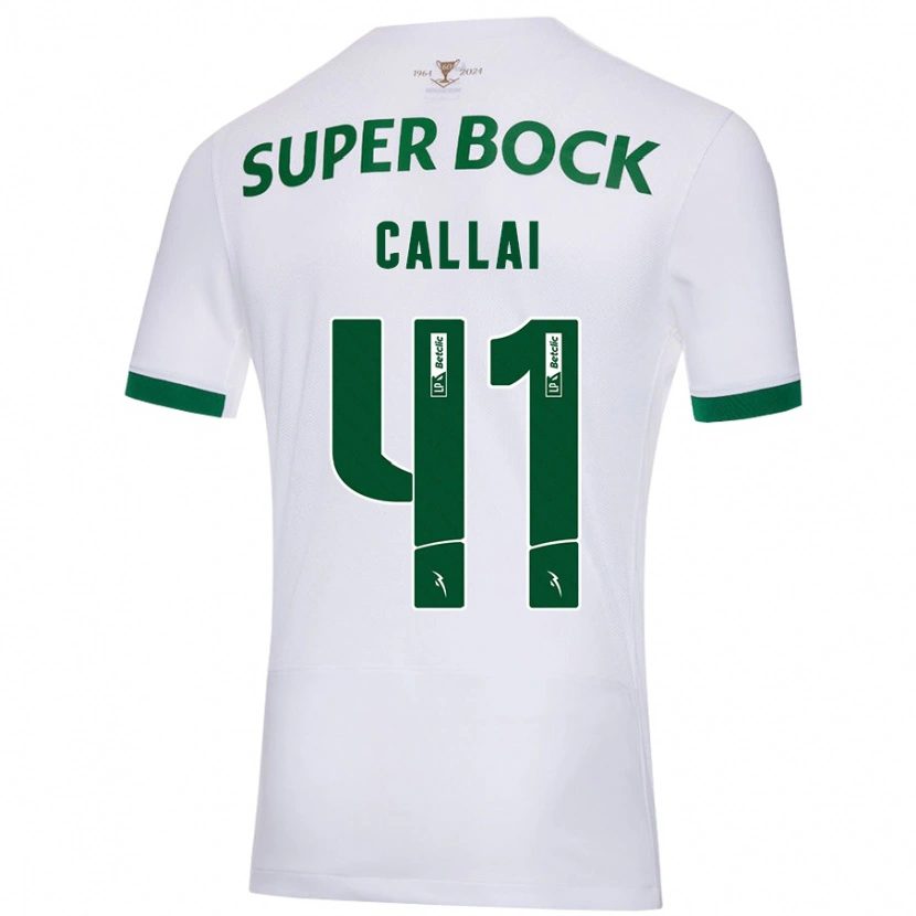 Danxen Damen Diego Callai #41 Weiß Grün Auswärtstrikot Trikot 2024/25 T-Shirt