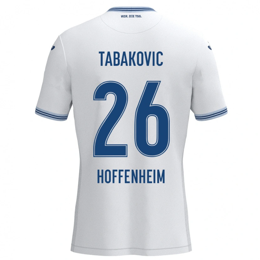 Danxen Damen Haris Tabakovic #26 Weiß Blau Auswärtstrikot Trikot 2024/25 T-Shirt