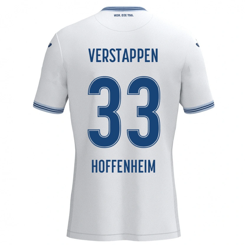 Danxen Damen Eric Verstappen #33 Weiß Blau Auswärtstrikot Trikot 2024/25 T-Shirt