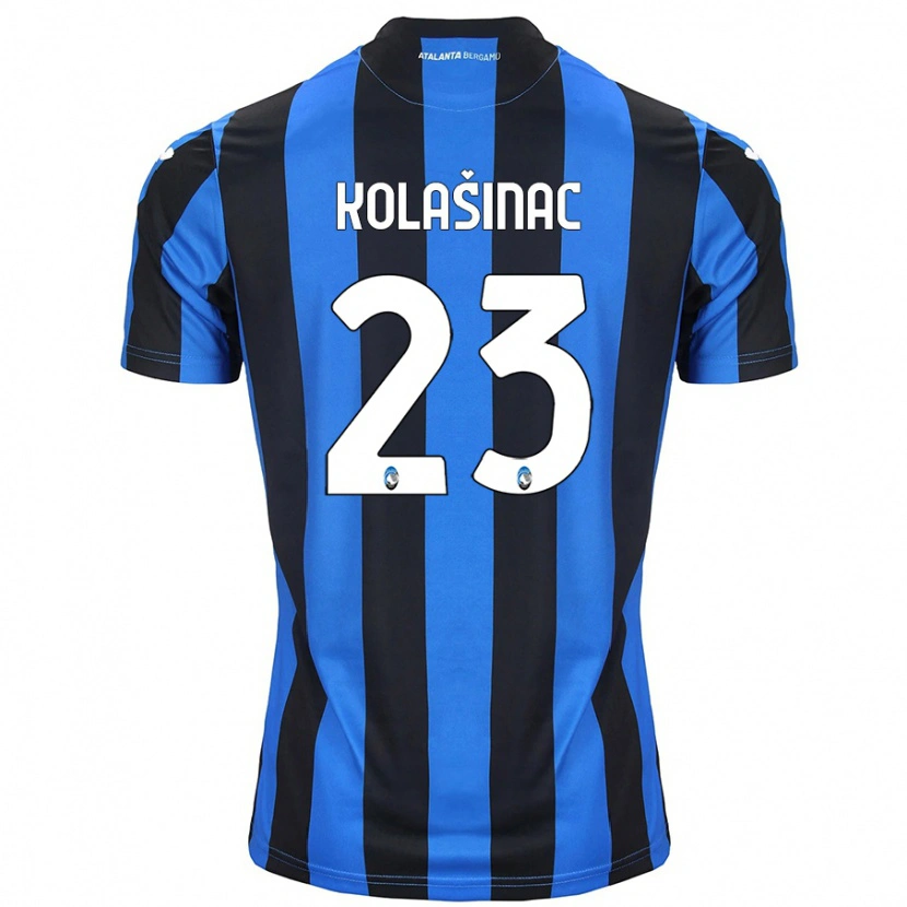 Danxen Kinder Sead Kolasinac #23 Blau Schwarz Heimtrikot Trikot 2024/25 T-Shirt