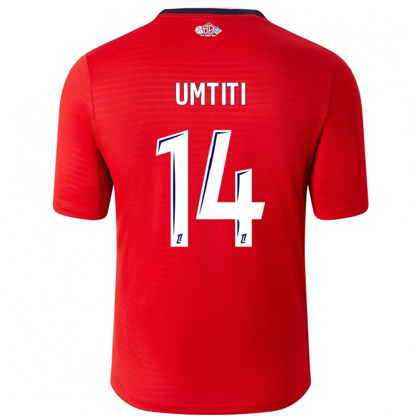 Danxen Kinder Samuel Umtiti #14 Rot Weiß Heimtrikot Trikot 2024/25 T-Shirt