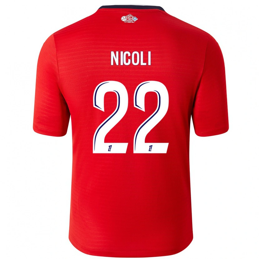 Danxen Kinder Morgane Nicoli #22 Rot Weiß Heimtrikot Trikot 2024/25 T-Shirt