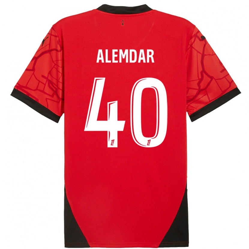 Danxen Kinder Doğan Alemdar #40 Rot Schwarz Heimtrikot Trikot 2024/25 T-Shirt