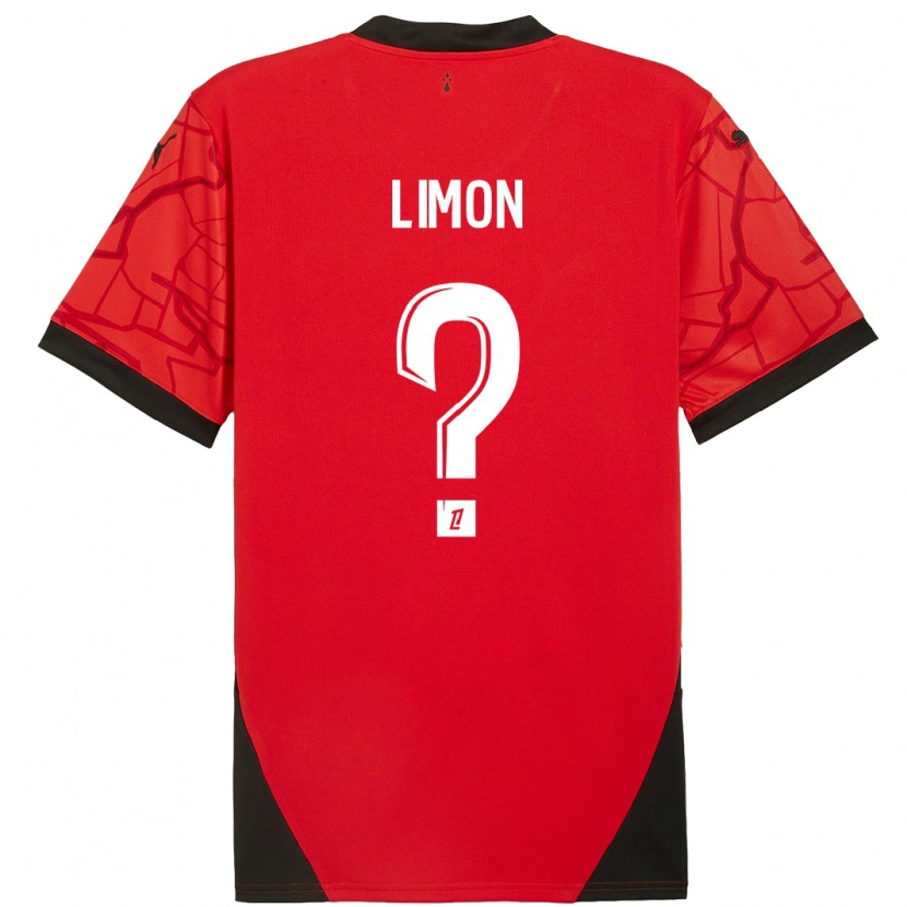 Danxen Kinder Paolo Limon #0 Rot Schwarz Heimtrikot Trikot 2024/25 T-Shirt