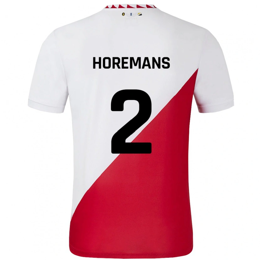 Danxen Kinder Siebe Horemans #2 Weiß Rot Heimtrikot Trikot 2024/25 T-Shirt