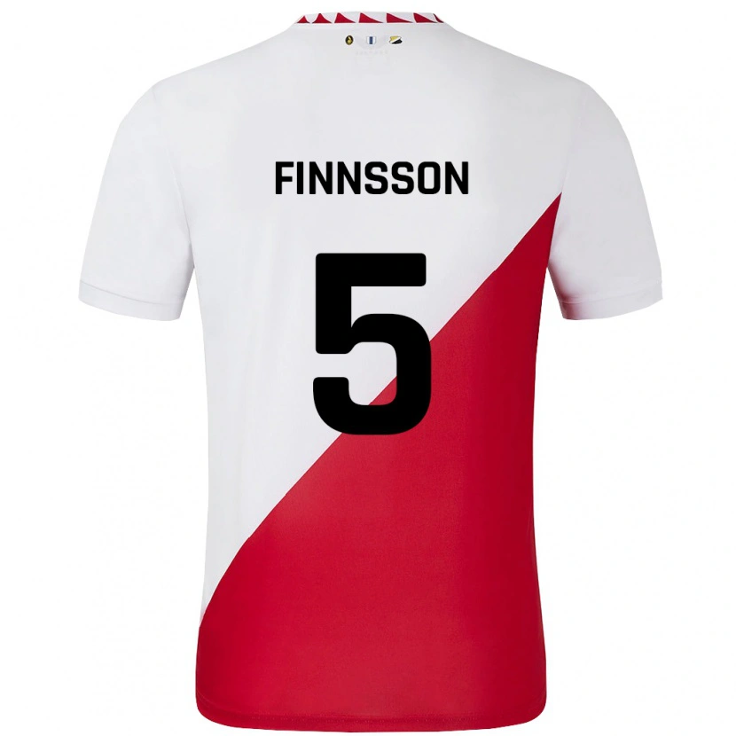 Danxen Kinder Kolbeinn Finnsson #5 Weiß Rot Heimtrikot Trikot 2024/25 T-Shirt