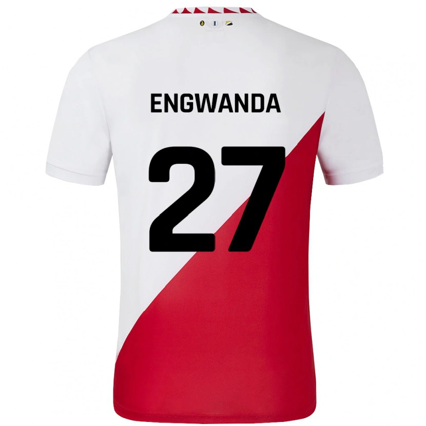 Danxen Kinder Alonzo Engwanda #27 Weiß Rot Heimtrikot Trikot 2024/25 T-Shirt