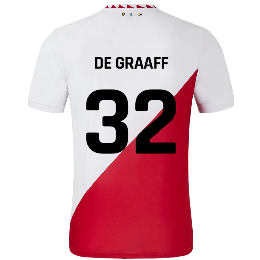 Danxen Kinder Tom De Graaff #32 Weiß Rot Heimtrikot Trikot 2024/25 T-Shirt