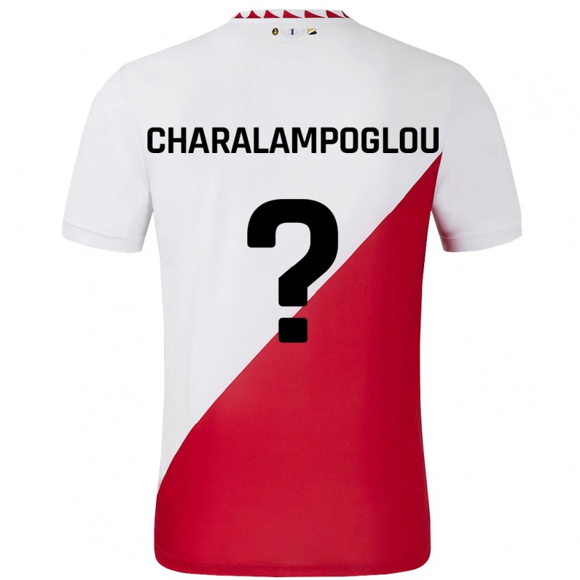 Danxen Kinder Georgios Charalampoglou #0 Weiß Rot Heimtrikot Trikot 2024/25 T-Shirt