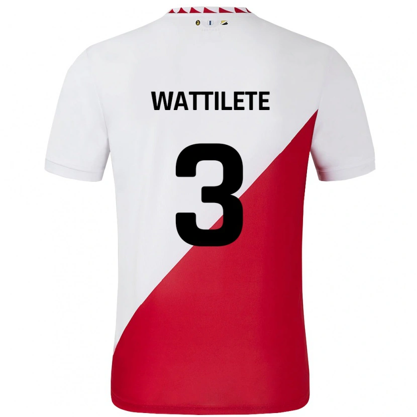 Danxen Kinder Julia Wattilete #3 Weiß Rot Heimtrikot Trikot 2024/25 T-Shirt