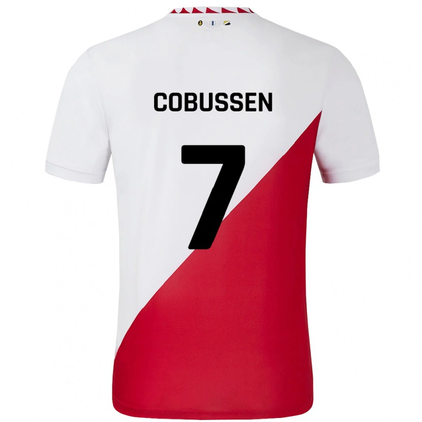 Danxen Kinder Sophie Cobussen #7 Weiß Rot Heimtrikot Trikot 2024/25 T-Shirt