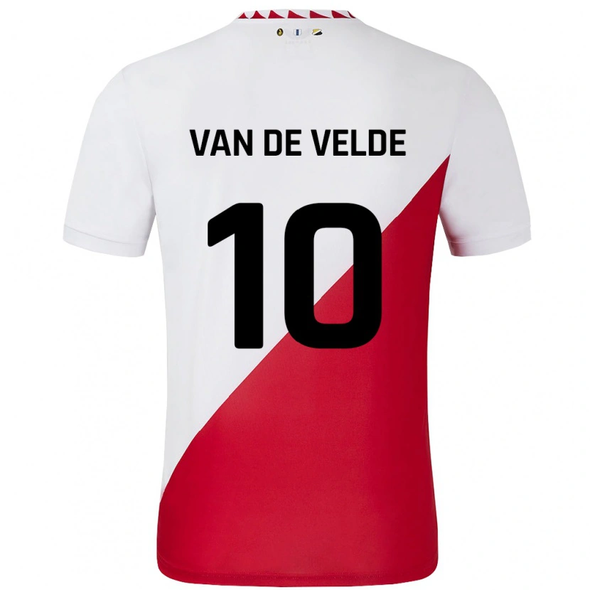 Danxen Kinder Senne Van De Velde #10 Weiß Rot Heimtrikot Trikot 2024/25 T-Shirt