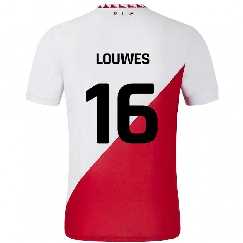 Danxen Kinder Puck Louwes #16 Weiß Rot Heimtrikot Trikot 2024/25 T-Shirt