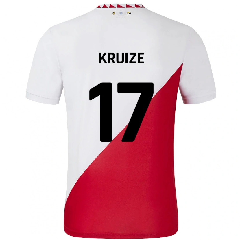 Danxen Kinder Elisha Kruize #17 Weiß Rot Heimtrikot Trikot 2024/25 T-Shirt