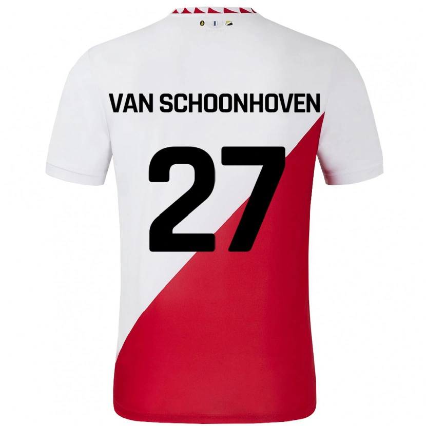 Danxen Kinder Nurija Van Schoonhoven #27 Weiß Rot Heimtrikot Trikot 2024/25 T-Shirt