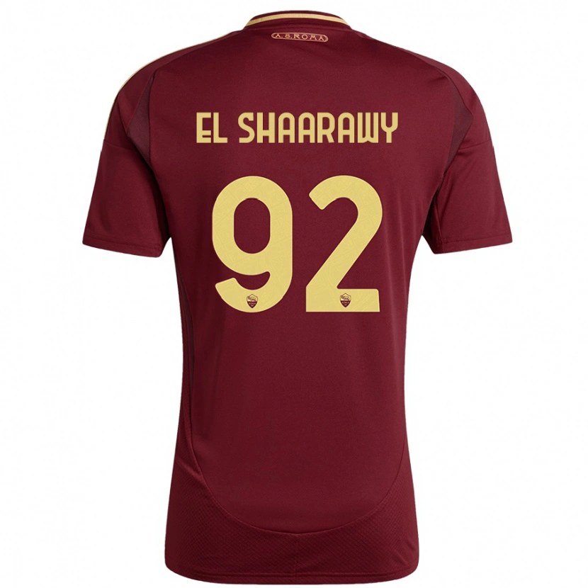 Danxen Kinder Stephan El Shaarawy #92 Rot Braun Gold Heimtrikot Trikot 2024/25 T-Shirt