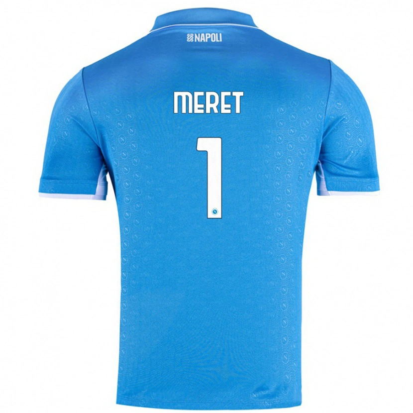 Danxen Kinder Alex Meret #1 Himmelblau Heimtrikot Trikot 2024/25 T-Shirt