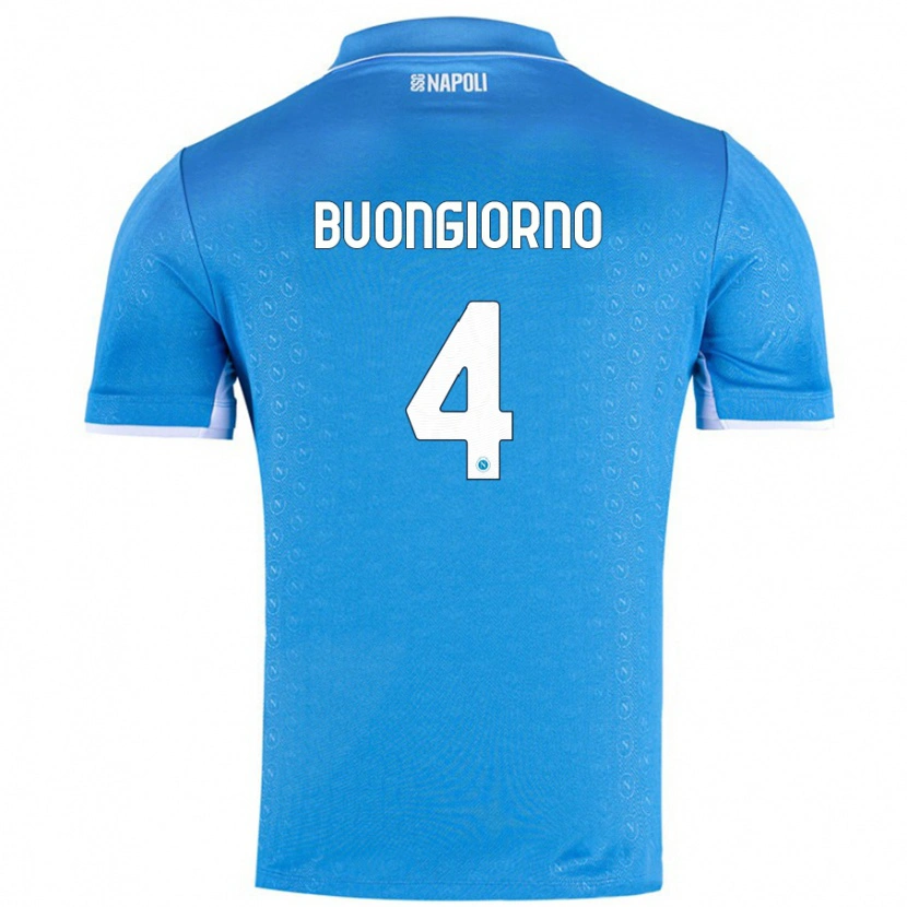 Danxen Kinder Alessandro Buongiorno #4 Himmelblau Heimtrikot Trikot 2024/25 T-Shirt