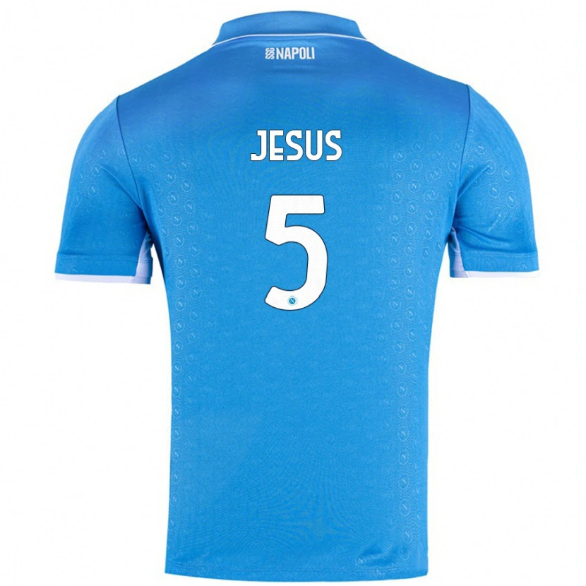 Danxen Kinder Juan Jesus #5 Himmelblau Heimtrikot Trikot 2024/25 T-Shirt