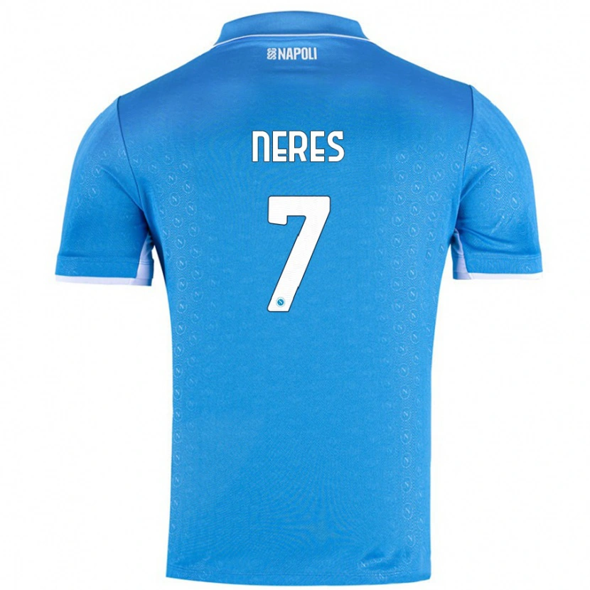 Danxen Kinder David Neres #7 Himmelblau Heimtrikot Trikot 2024/25 T-Shirt