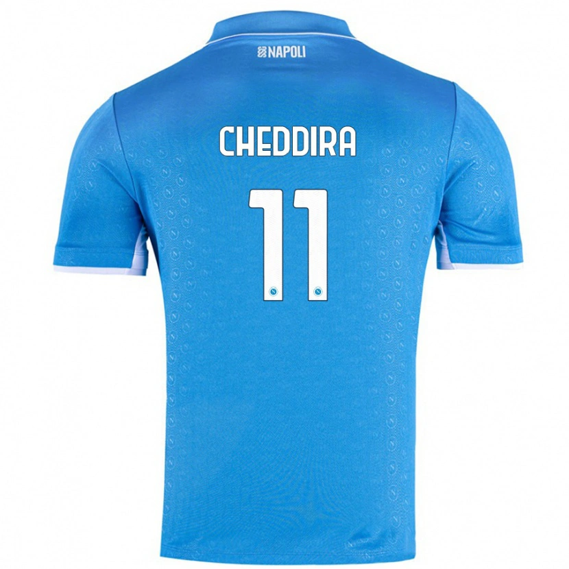 Danxen Kinder Walid Cheddira #11 Himmelblau Heimtrikot Trikot 2024/25 T-Shirt