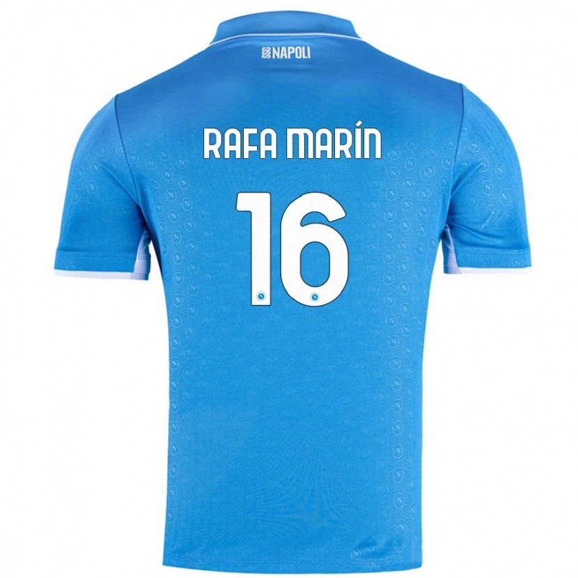 Danxen Kinder Rafa Marín #16 Himmelblau Heimtrikot Trikot 2024/25 T-Shirt