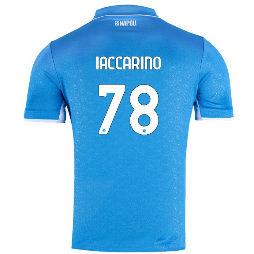 Danxen Kinder Gennaro Iaccarino #78 Himmelblau Heimtrikot Trikot 2024/25 T-Shirt