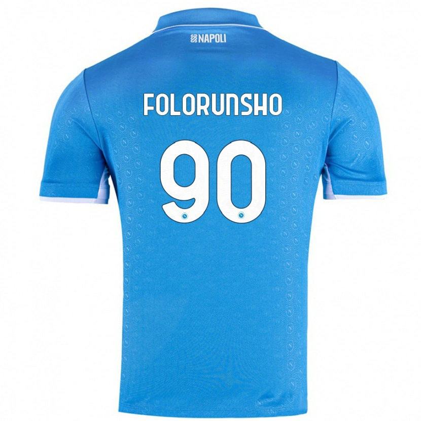 Danxen Kinder Michael Folorunsho #90 Himmelblau Heimtrikot Trikot 2024/25 T-Shirt