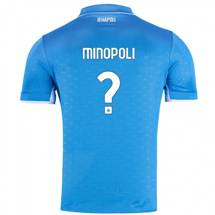 Danxen Kinder Francesco Minopoli #0 Himmelblau Heimtrikot Trikot 2024/25 T-Shirt