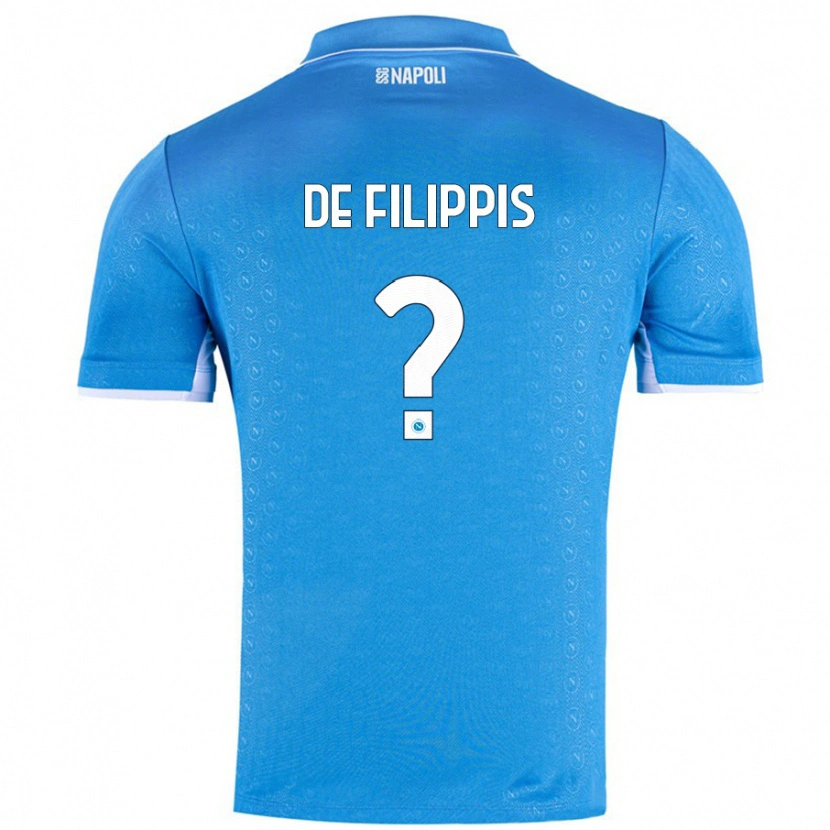 Danxen Kinder Antonio De Filippis #0 Himmelblau Heimtrikot Trikot 2024/25 T-Shirt