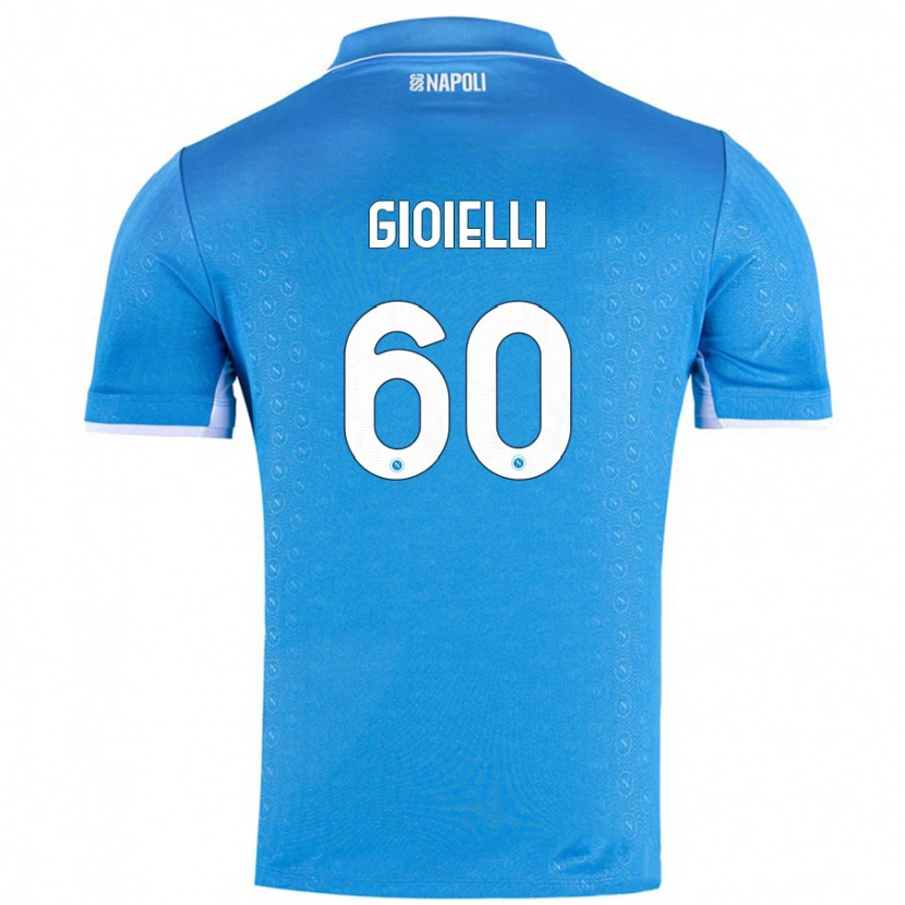 Danxen Kinder Francesco Gioielli #60 Himmelblau Heimtrikot Trikot 2024/25 T-Shirt