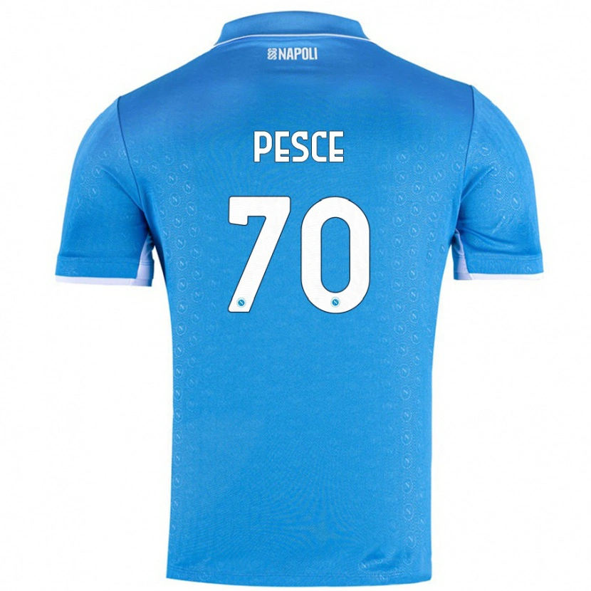 Danxen Kinder Antonio Pesce #70 Himmelblau Heimtrikot Trikot 2024/25 T-Shirt