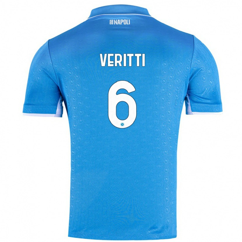 Danxen Kinder Federica Veritti #6 Himmelblau Heimtrikot Trikot 2024/25 T-Shirt